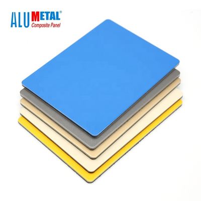 لوح الألمنيوم المركب PVDF في الهواء الطلق المصقول مواد السطح الكسوة 4 مم