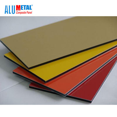 1220x2440mm نحى PVDF لوح ألومنيوم مركب 5mm AA1100