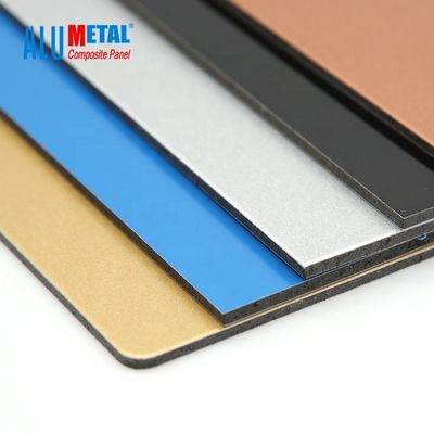 6mm Dibond 1500 X 4000mm PE لوحة الألومنيوم المركب لوحة ساندويتش نانو مقاومة للحريق