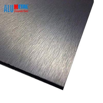 المموج المصقول نحى الألومنيوم ACP ألواح السقف ورقة لاصقة 1000mm 6mm LDPE
