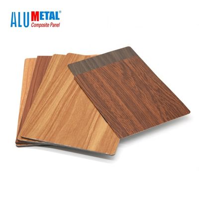 0.05mm 6061 إنهاء الخشب المركب لوحة الألومنيوم المركب 5000mm