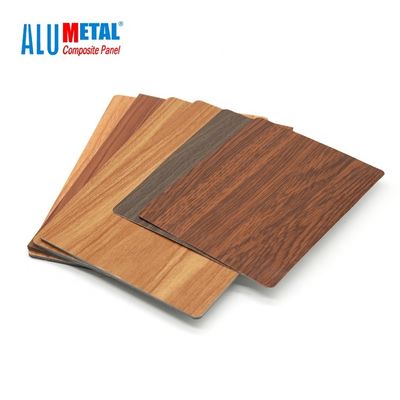 0.05mm 6061 إنهاء الخشب المركب لوحة الألومنيوم المركب 5000mm