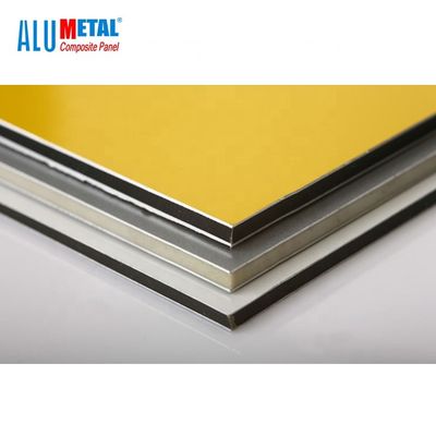 2440mm 3mm Pvdf الألومنيوم المركب لوحة بأكسيد للجدار الخارجي