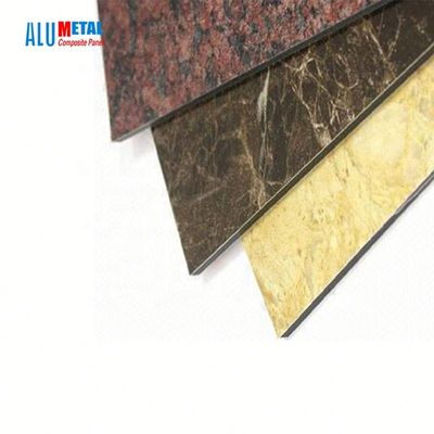 5mm 1570mm رخام ألومنيوم مركب لوح خارجي جدار لوح طلاء PVDF