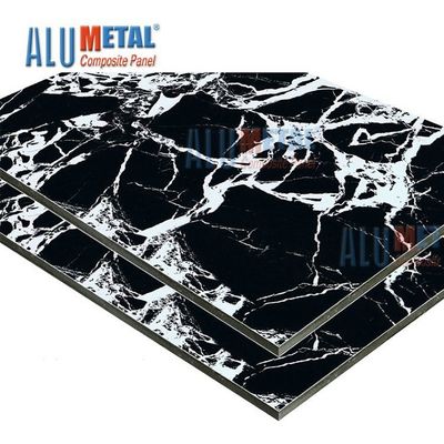 0.08mm لوح رخامي زخرفي مركب AA3003 لوح ألومينا أكب 4 مم 1500 مم