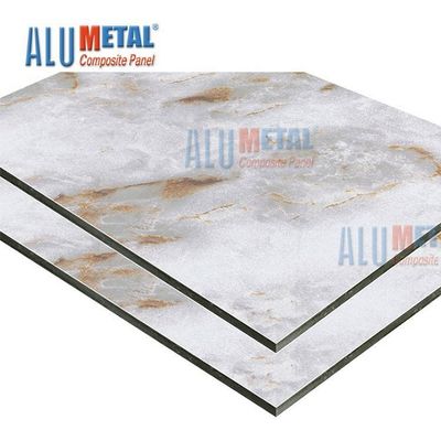 رخام LDPE 0.70mm PE لوح الألومنيوم المركب لوح Acp Wall Cladding نانو 2440 مم