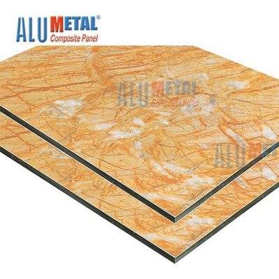 رخام LDPE 0.70mm PE لوح الألومنيوم المركب لوح Acp Wall Cladding نانو 2440 مم
